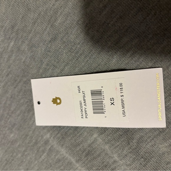 SPIRITUAL GANGSTER POPPY JUMPSUIT X Small Heather Grey - Picture 12 of 12